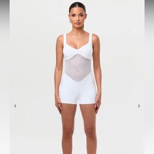 Naked Wardrobe HOURGLASS MESH TANK ROMPER